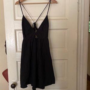 NWT H&M little black dress with keyhole cutout and adjustable tie back. Medium